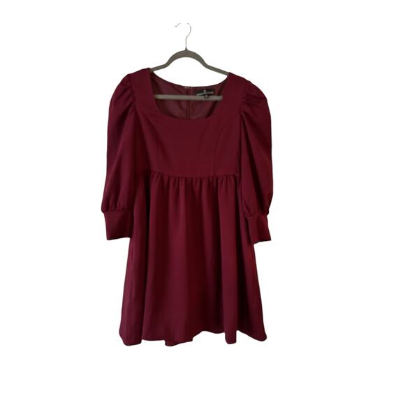 Tuckernuck Pomander Place Andie Dress Size XS Merlot Maroon Pockets Fit N Flare - Picture 1 of 16